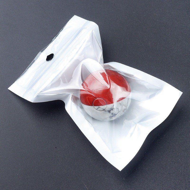 20/30/40MM Natural Howlite Red Jasper Jointed Elf Ball Hand Carved Poke Ball Crystal Healing Decor Crystal Ball Crystal Gift
