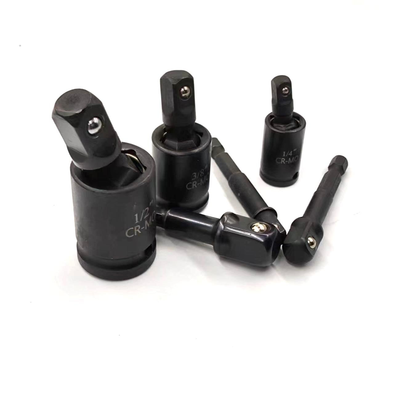 6pcs 1/2" 3/8" 1/4" Pneumatic Universal Joint Hexagonal Handle to Square Socket Ball Head Universal Swivel Joints Tool Set