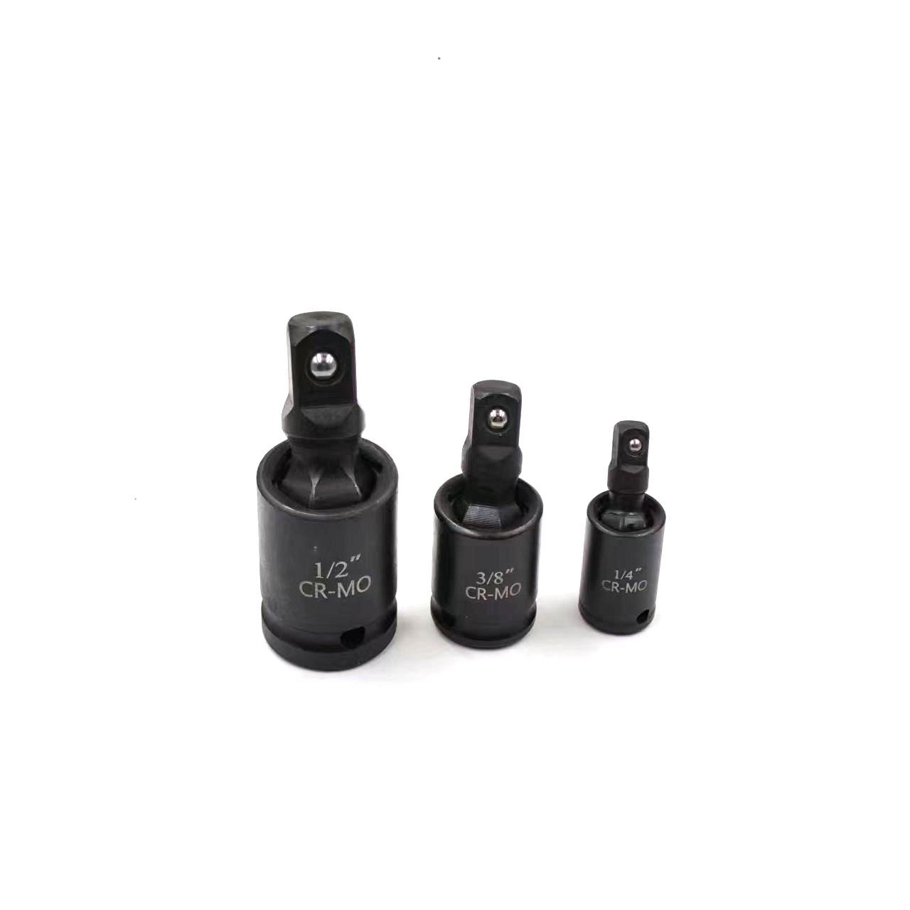 6pcs 1/2" 3/8" 1/4" Pneumatic Universal Joint Hexagonal Handle to Square Socket Ball Head Universal Swivel Joints Tool Set