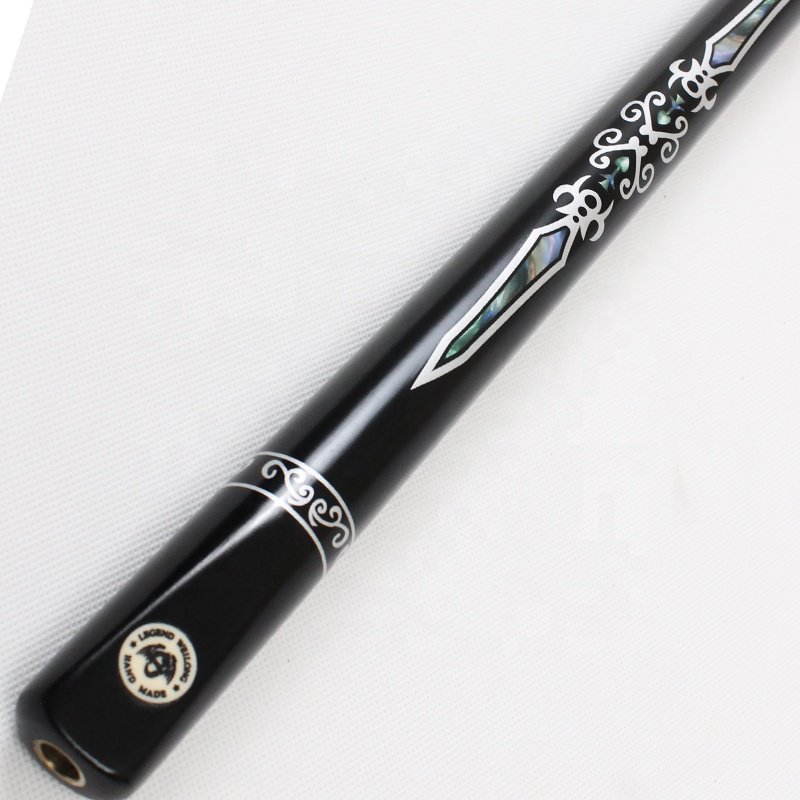 TQG-JX-051 57-Inch Solid Wood Three-Quarters Punch Cue Stick 10mm White Wax Wood Tip Brass Snooker Stainless Steel Joint Pool