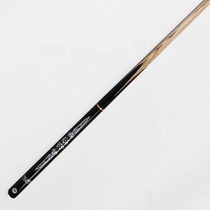 TQG-JX-051 57-Inch Solid Wood Three-Quarters Punch Cue Stick 10mm White Wax Wood Tip Brass Snooker Stainless Steel Joint Pool