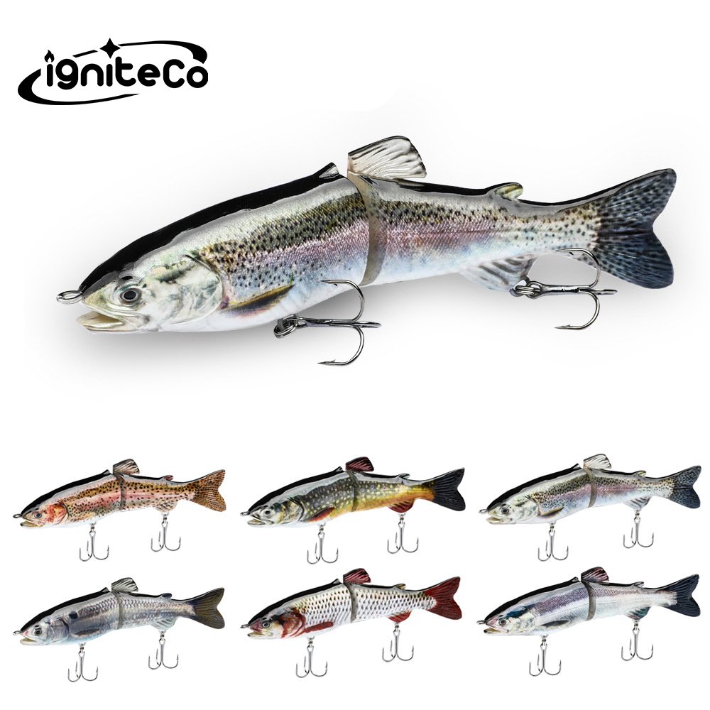 New Design Multi Jointed Swimbait with Ball 2 Section Swimming Fishing Lures for Bass Pike