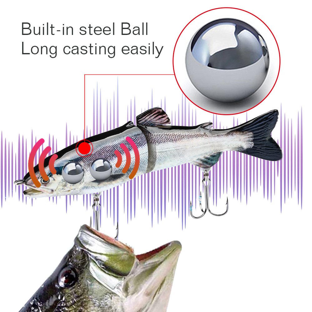New Design Multi Jointed Swimbait with Ball 2 Section Swimming Fishing Lures for Bass Pike