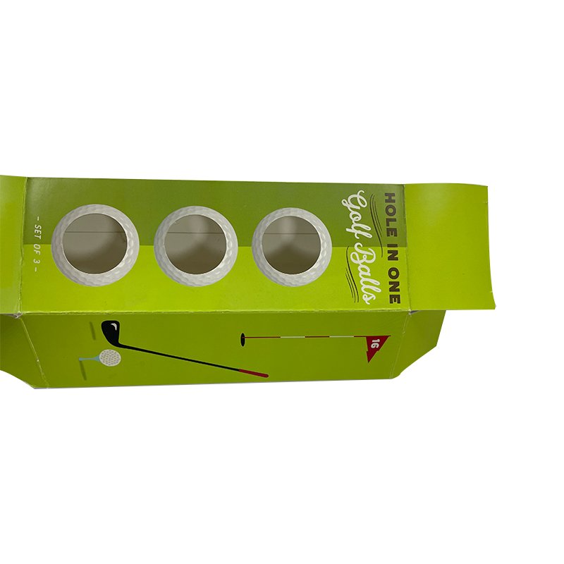 Eco Friendly Card Board Golf Ball Custom Printed Box Customized Packing Box Window