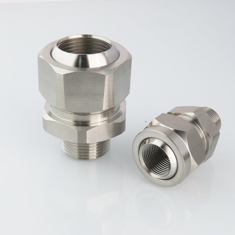 Stainless Steel Full Cone Spray Jet Nozzle With Ball Joint for Cooling Universal Adjustable Swivel Ball Fitting
