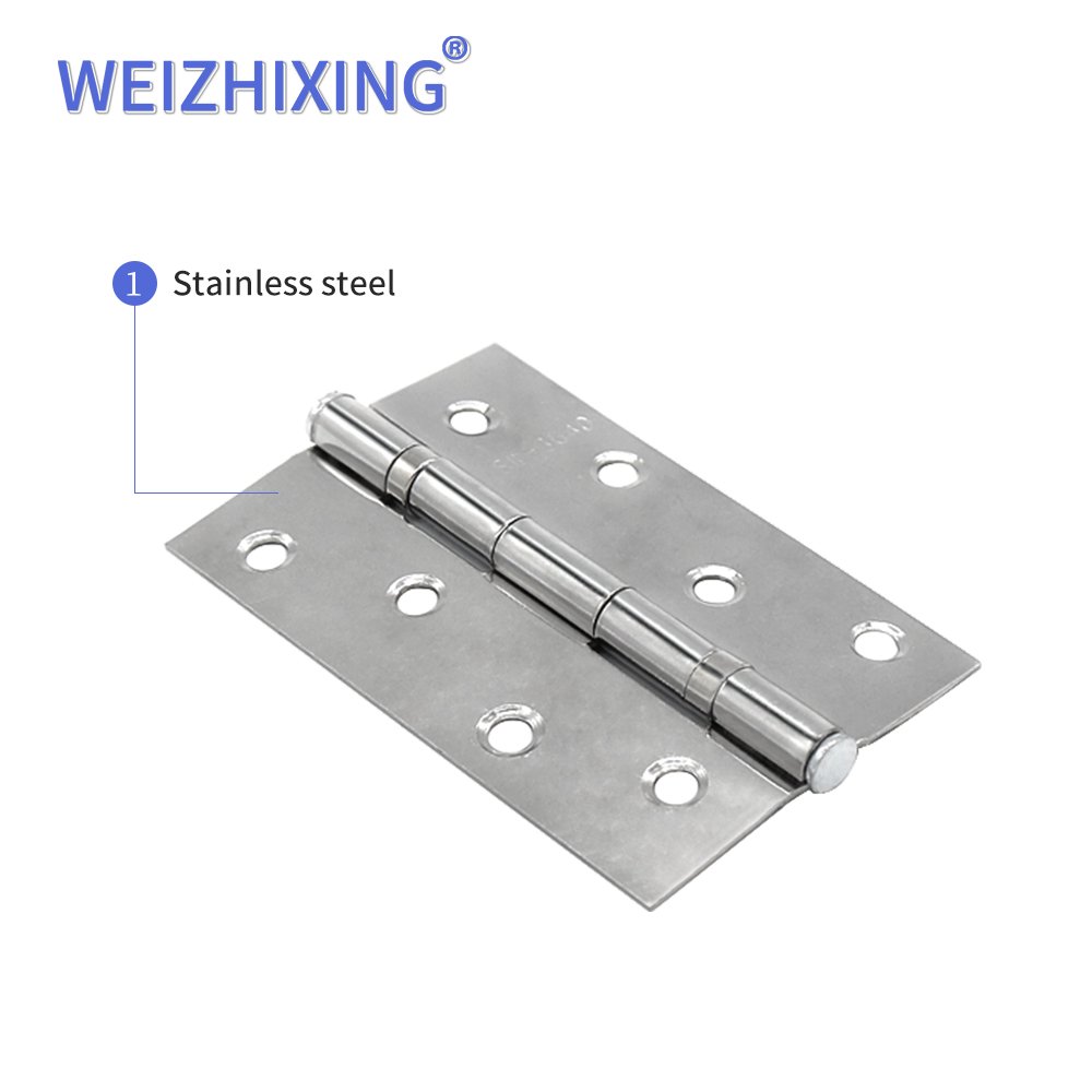 WEIZHIXING 3.5 Inch 2bb Stainless Steel Grade Smooth Ball Bearing Door Flush Joint Hinges Wooden Window Internal Use Furniture