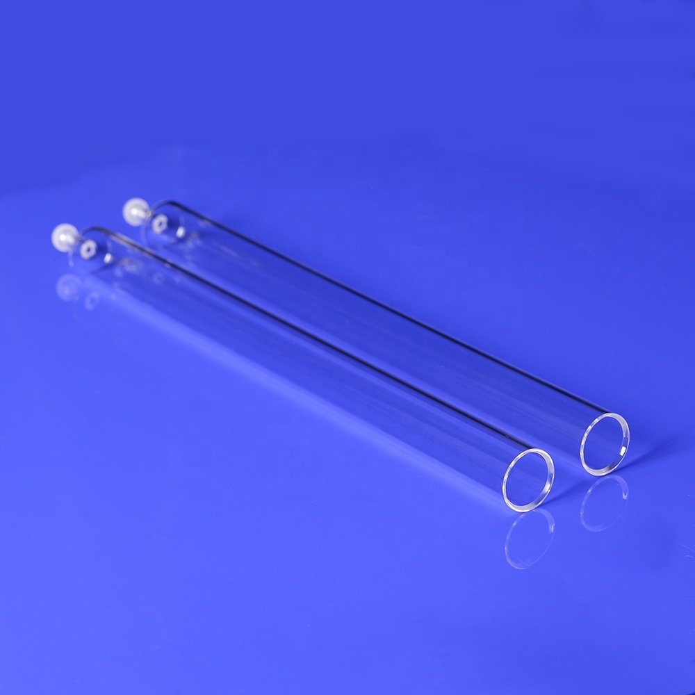 Heat Resistant Elementar Transparent Quartz Tube Combustion/Reduction Tube With Ball Joint
