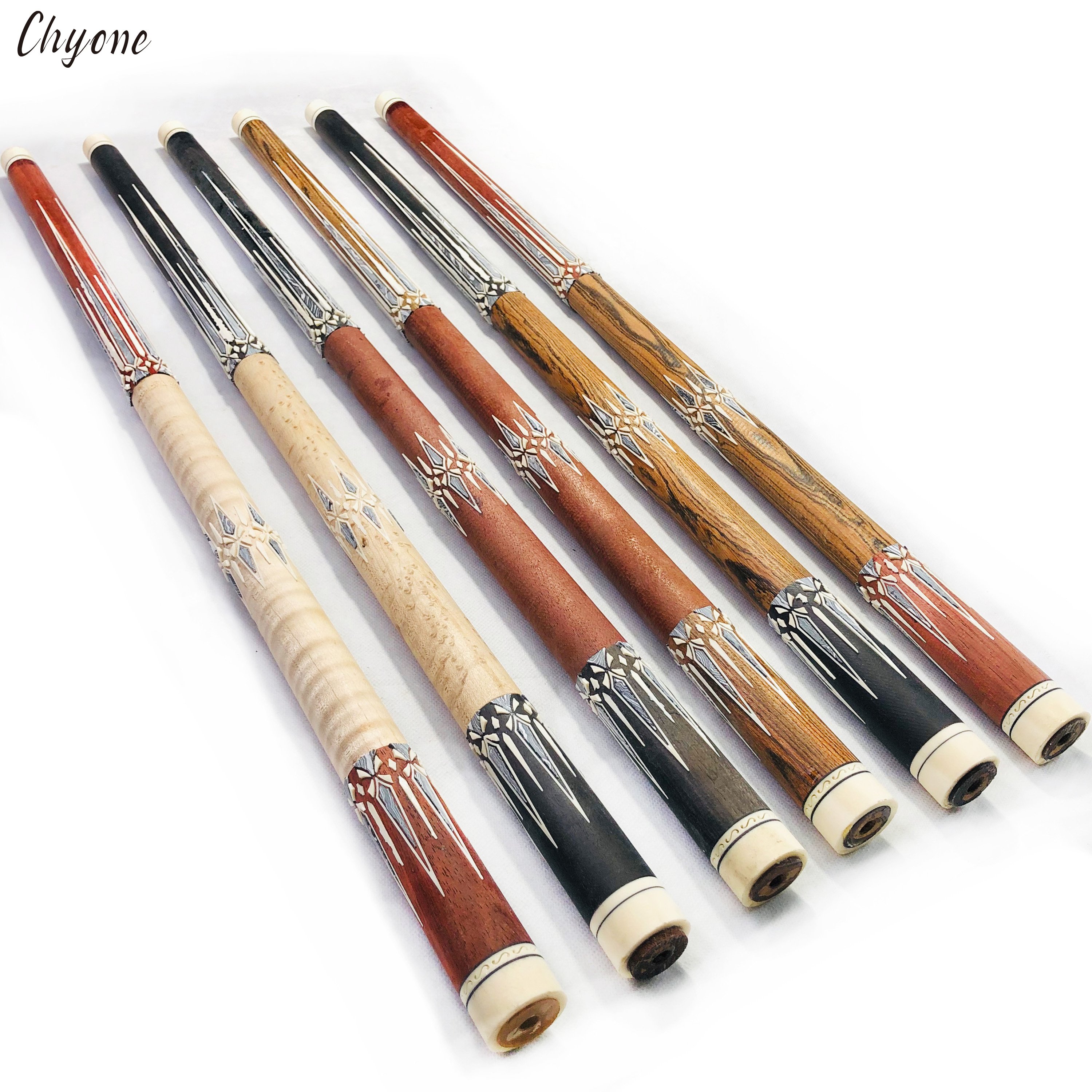Custom Pool Cue Chyone Turquoise Inlay 12mm/ 12.5mm Handmade Billiard Carom Cue 3 Cushion Cues