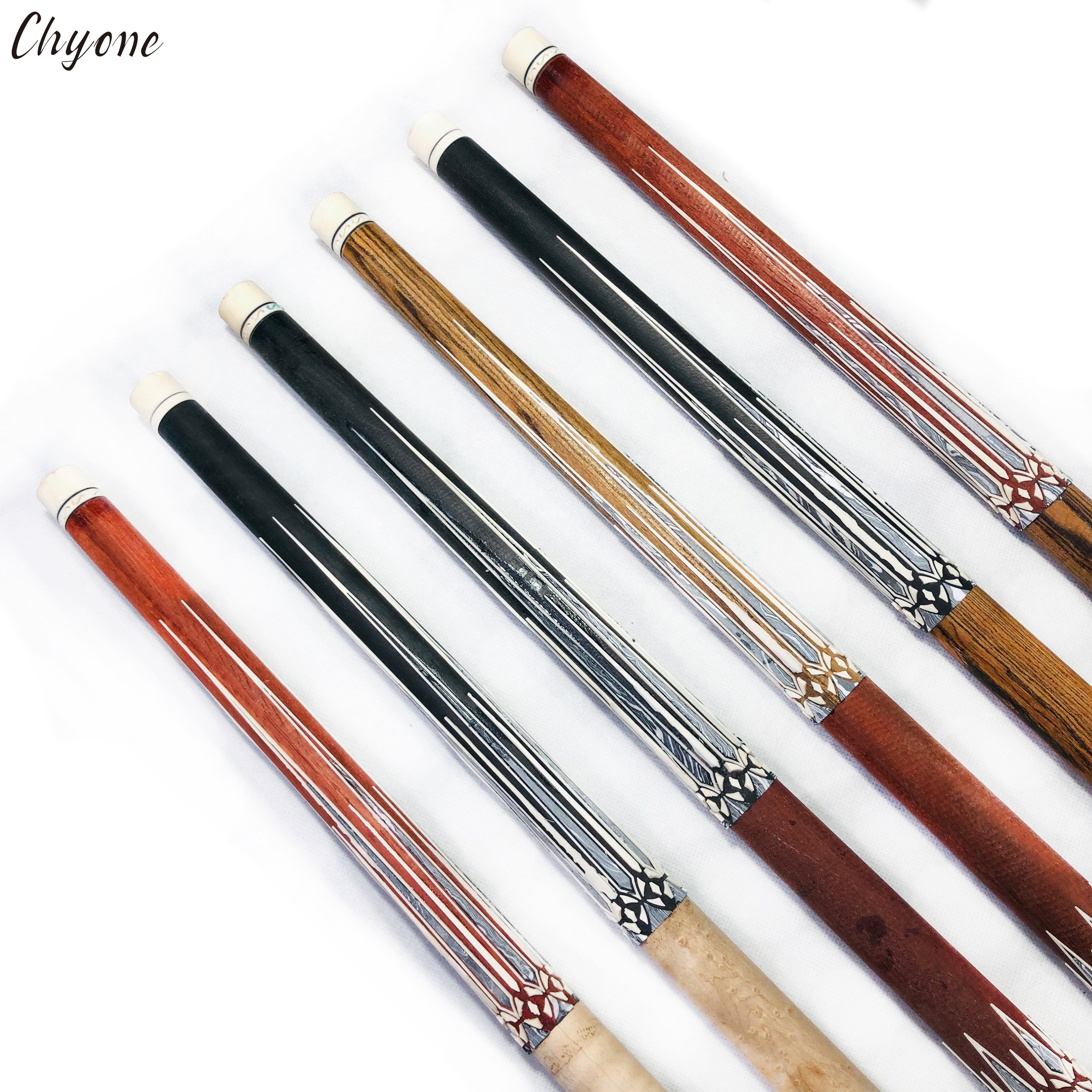 Custom Pool Cue Chyone Turquoise Inlay 12mm/ 12.5mm Handmade Billiard Carom Cue 3 Cushion Cues