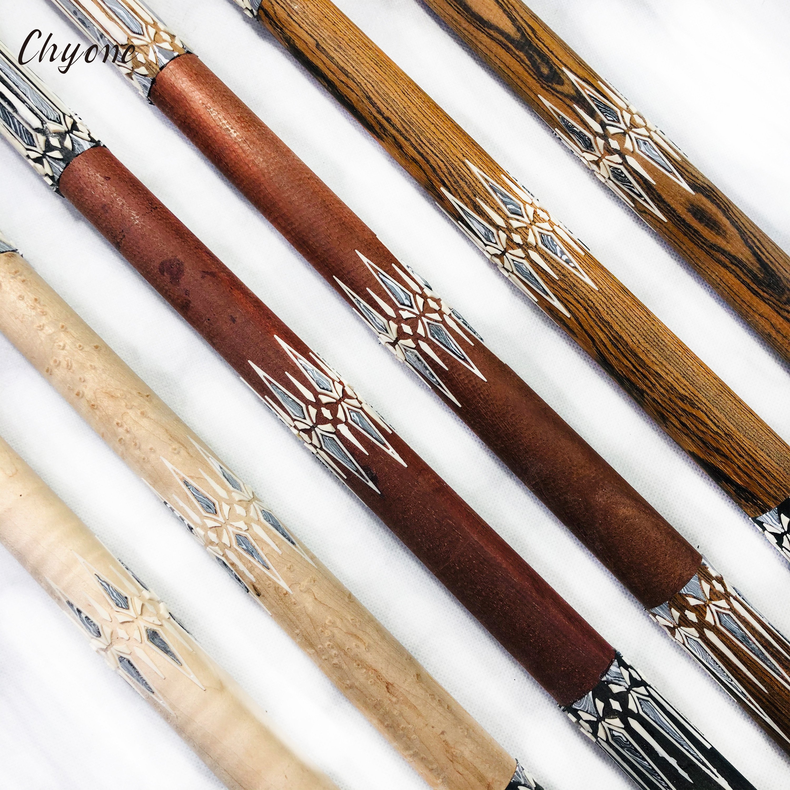Custom Pool Cue Chyone Turquoise Inlay 12mm/ 12.5mm Handmade Billiard Carom Cue 3 Cushion Cues