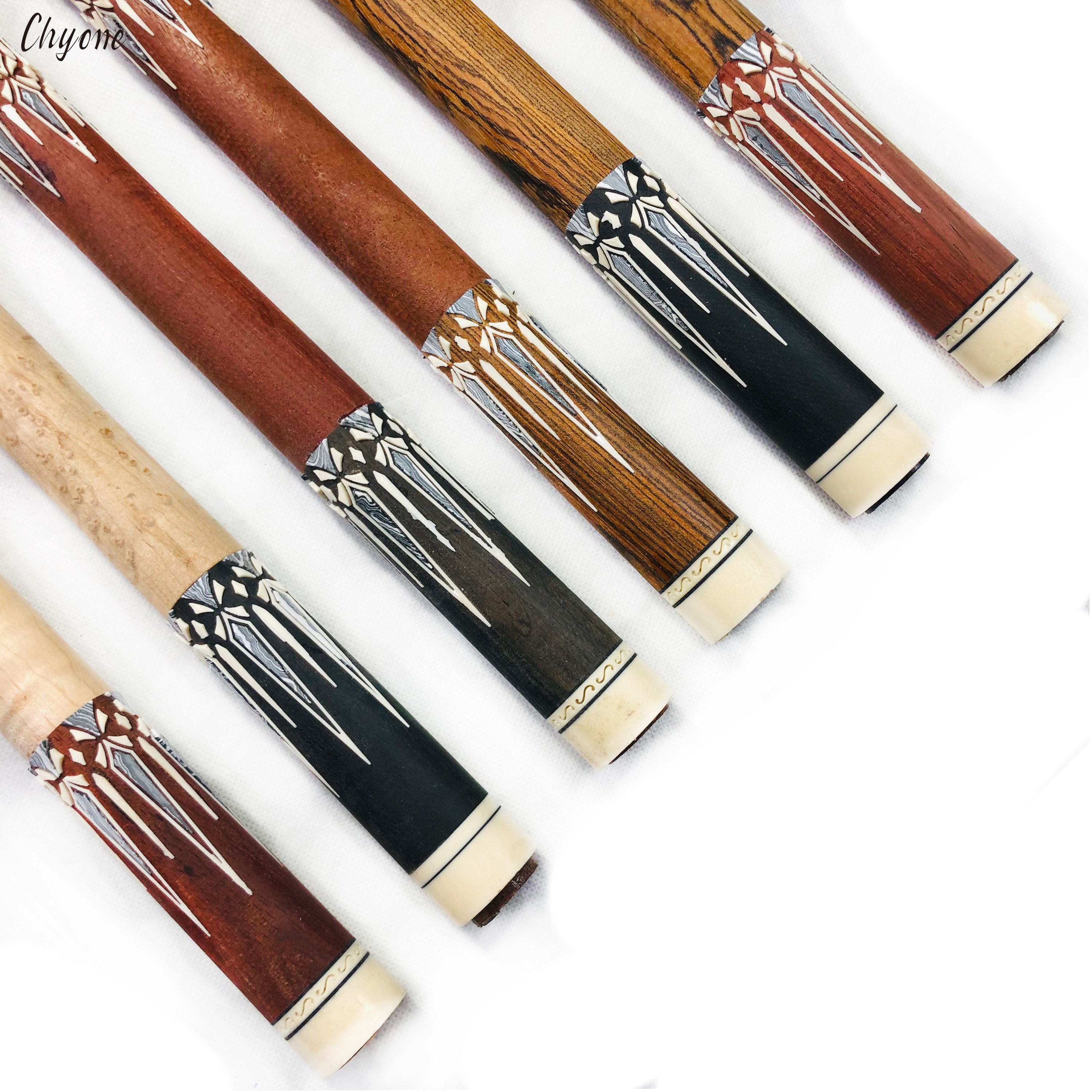 Custom Pool Cue Chyone Turquoise Inlay 12mm/ 12.5mm Handmade Billiard Carom Cue 3 Cushion Cues