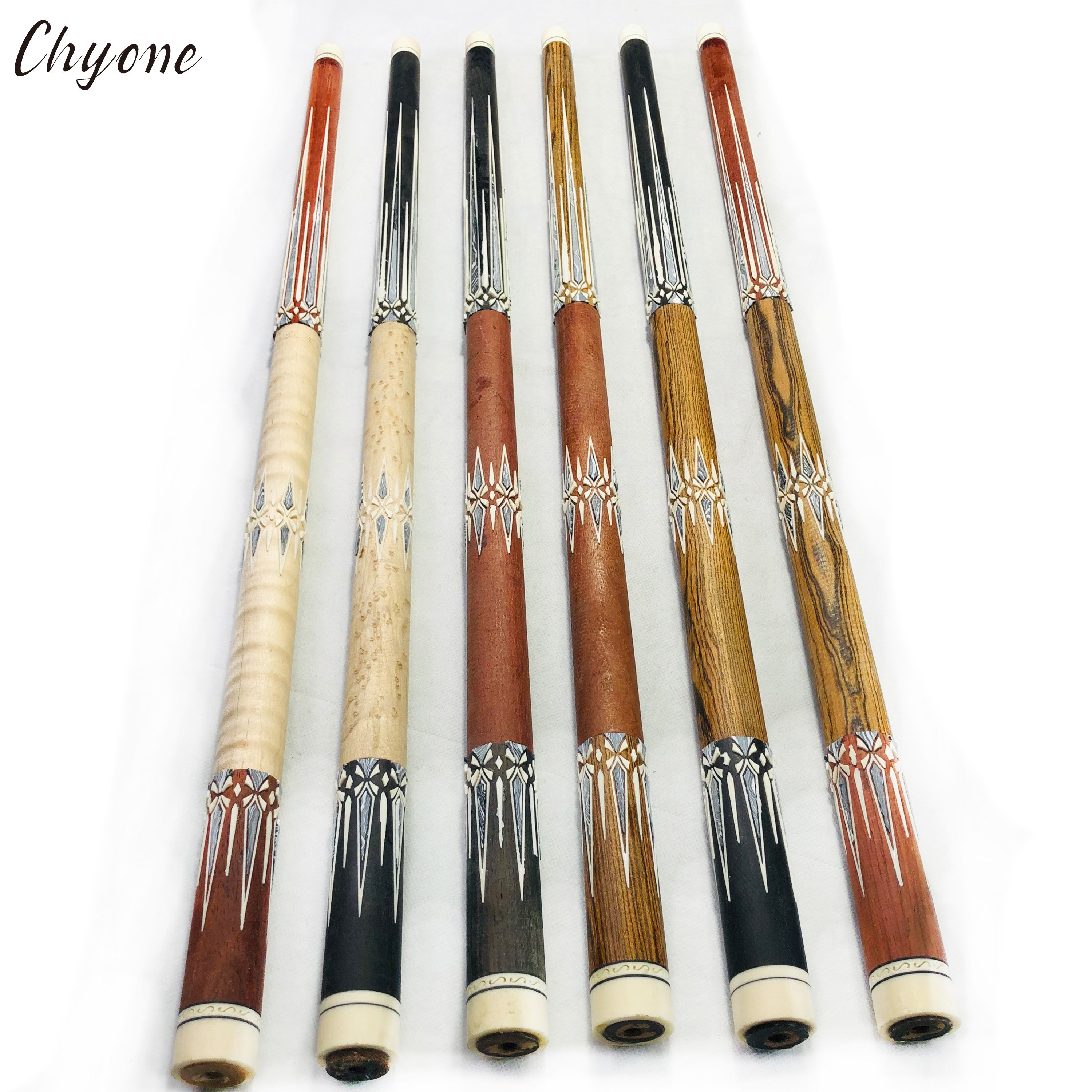 Custom Pool Cue Chyone Turquoise Inlay 12mm/ 12.5mm Handmade Billiard Carom Cue 3 Cushion Cues