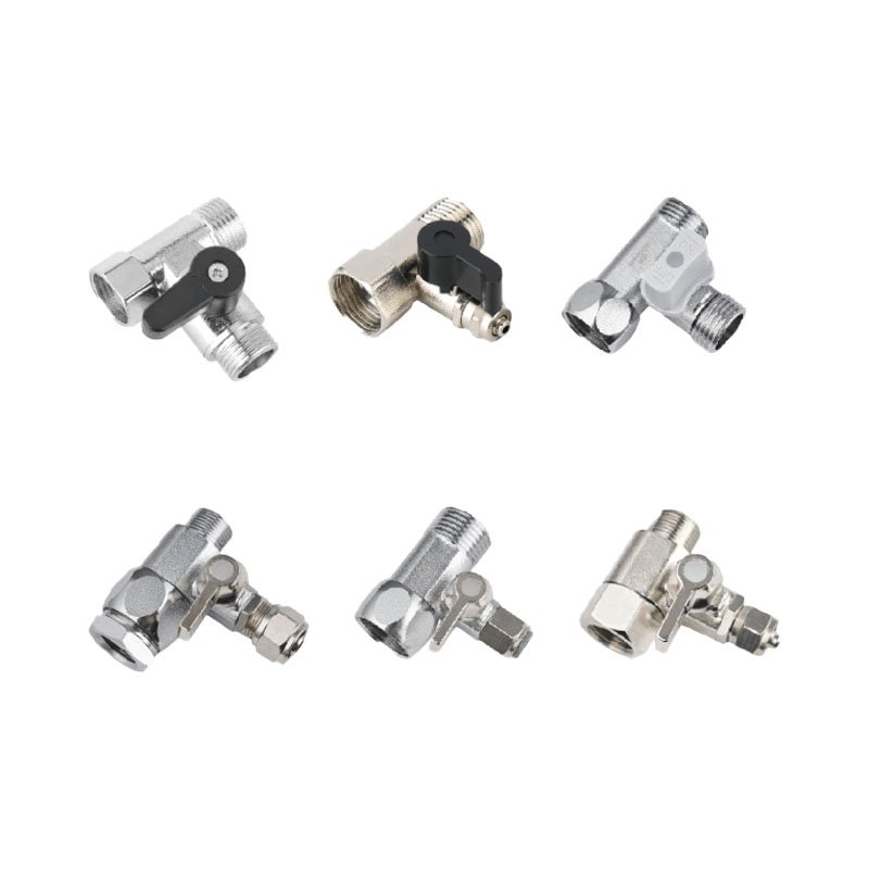 Universal 1/2" 3/8" to 1/4" Valve Three Way Ball Valve Switch for Water Purifier Faucet Joint Accessories