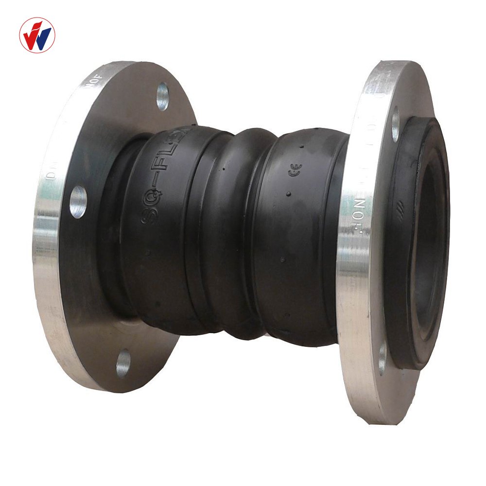 EPDM High Density Three Sphere Dual-ball Vulcanization Formed Rubber Expansion Joint NBR Exspantion Joint Rubber with Flange