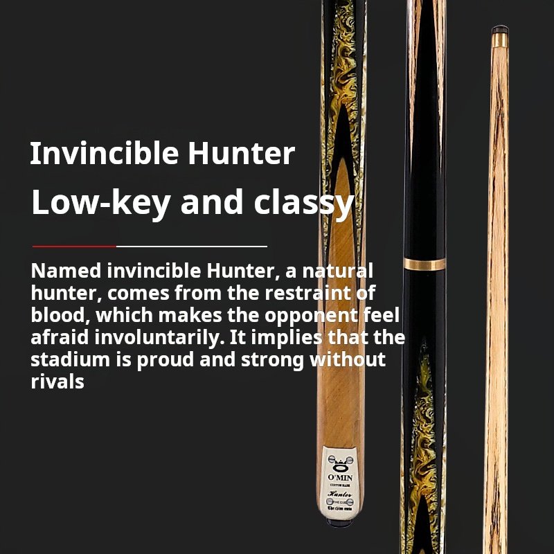 Omin Mysterious Invincible Hunter New Billiard Club 10mm Small Head Handmade Snooker Club Black 8 Black Eight Table Club