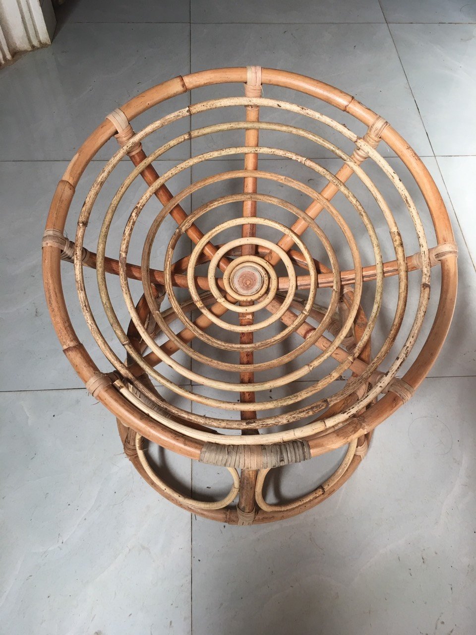 Rattan Papasan Chair for Kid Children Doll Playing