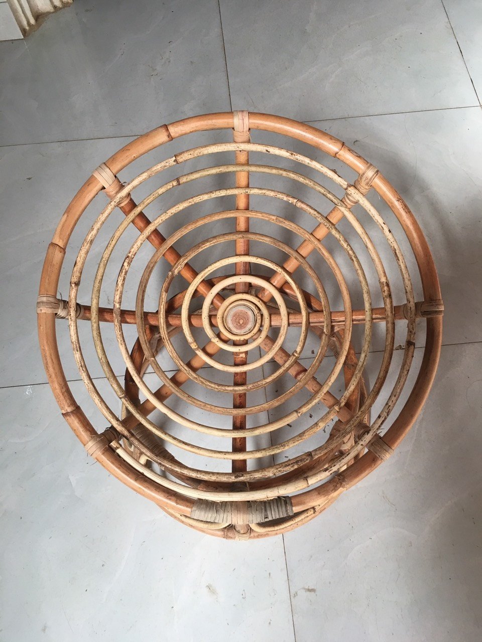Rattan Papasan Chair for Kid Children Doll Playing
