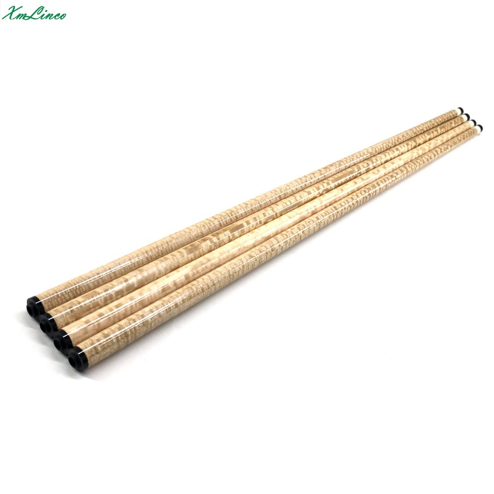 Xmlinco Customized 12 Pcs Laminated Curly and Curly Wood Billiard Carom Cue Shaft