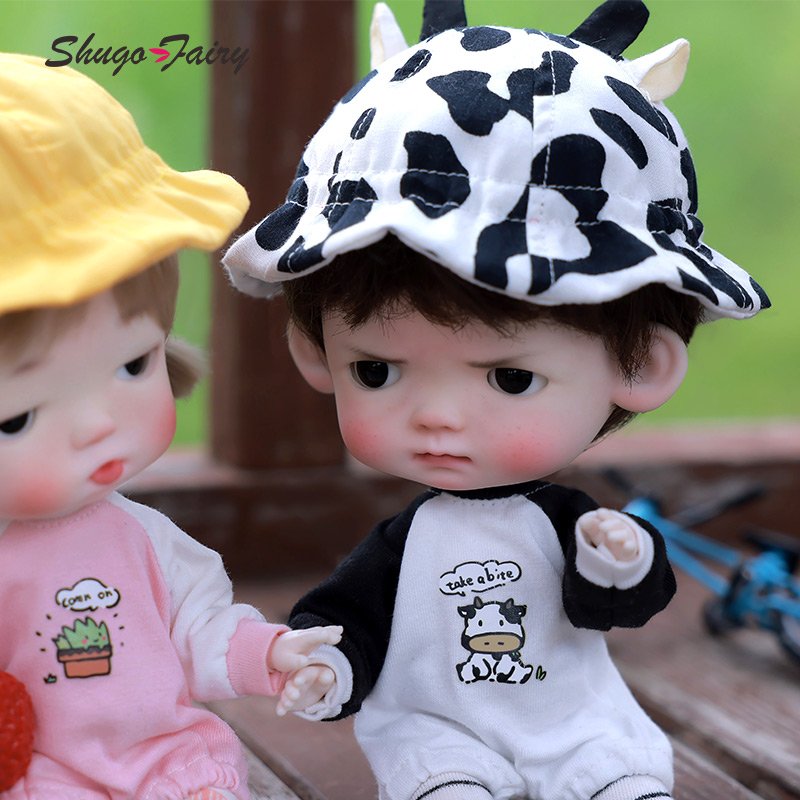 Shuga Fairy Niuniu 1/6 BJD Soft Toy Doll Exquisite Ball-Jointed Model with Pouted Expression Full Set of Toys