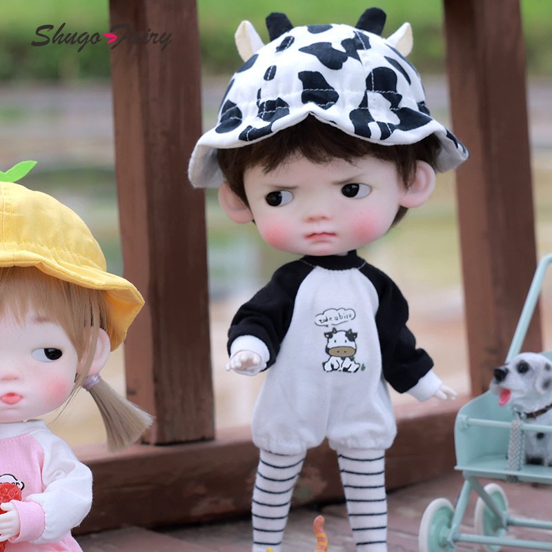 Shuga Fairy Niuniu 1/6 BJD Soft Toy Doll Exquisite Ball-Jointed Model with Pouted Expression Full Set of Toys