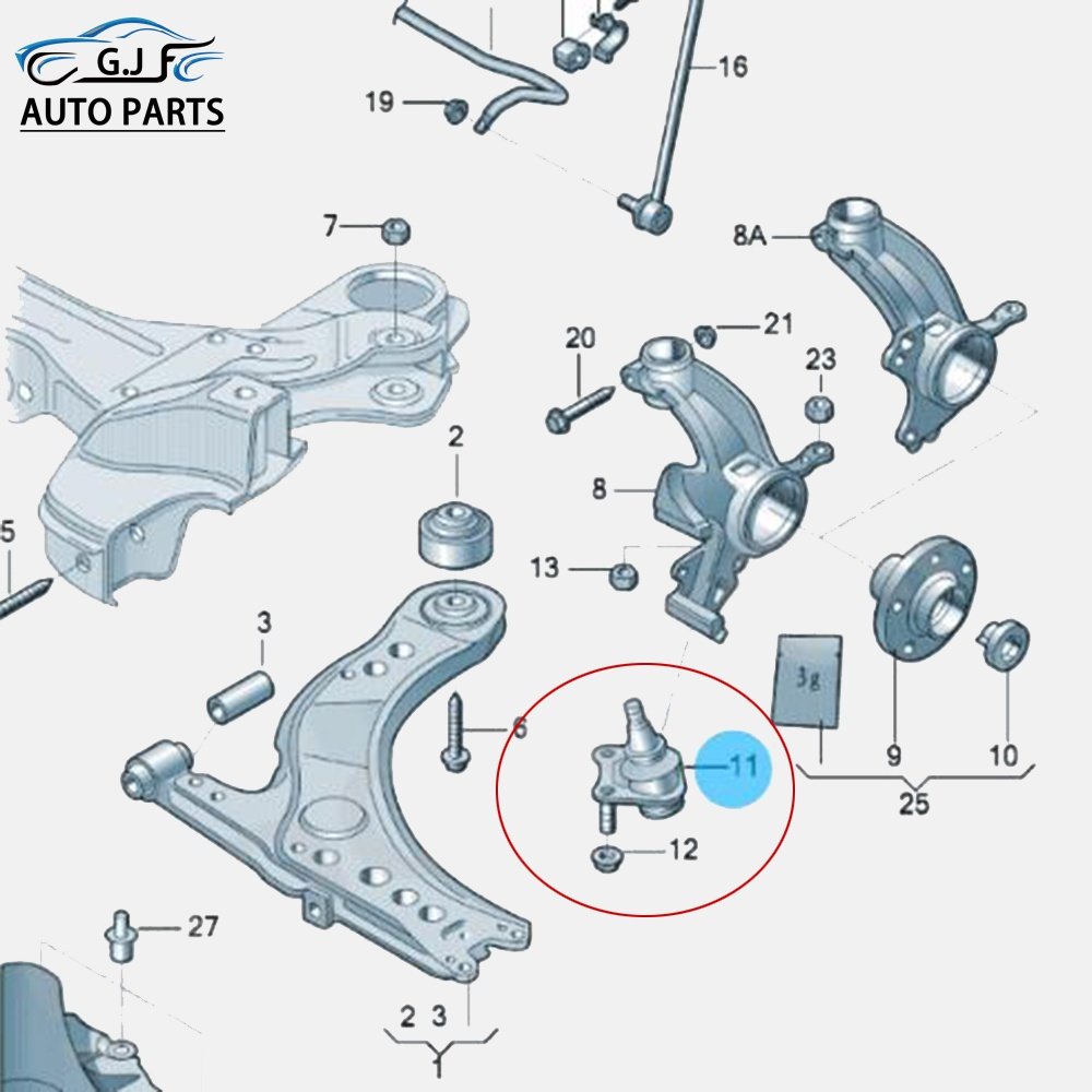 6R0407365 6R0407366 High Quality OEM Control Arm Suspension Ball Joint for VW POLO Ameo Audi A1 Skoda Fabia Roomster a Pair