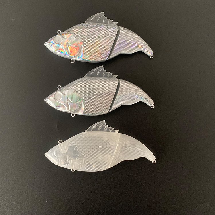 Tiny 7.5cm 13g 2 Joints Vatalion Swimbait Unpainted Swimbait Megass With 3 Bearing Ball Inside