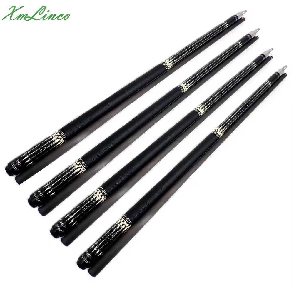 Xmlinco Real Leather Warp Billiard Pool Cue Carbon Fiber Shaft 1/2 Split Cue12.5mmTip Size High Technology High Grade Sticker