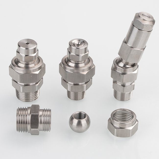 Stainless Steel Adjustable Swivel Nozzle Universal Seat Metal Ball Nozzle Accessories