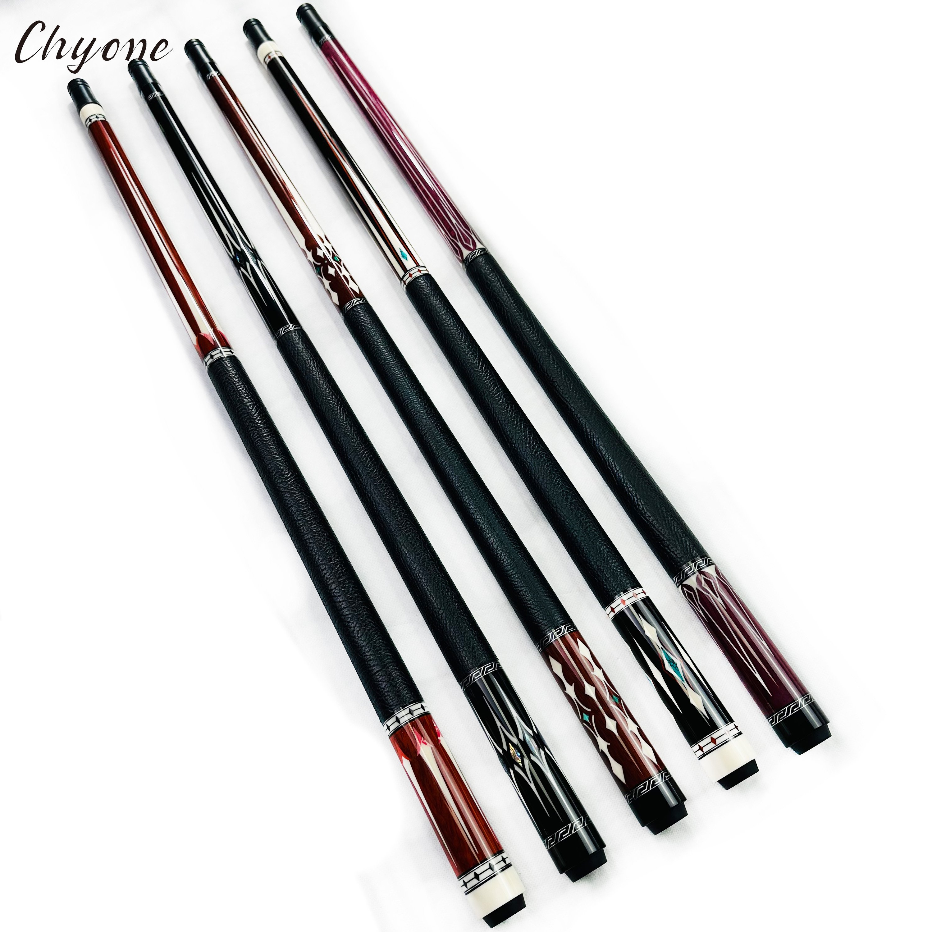 Billiard Cues Chyone Radial Joint Canadian Hard Maple Carbon Core Shafts Straight Handmade Inlay Cues Pool Cues