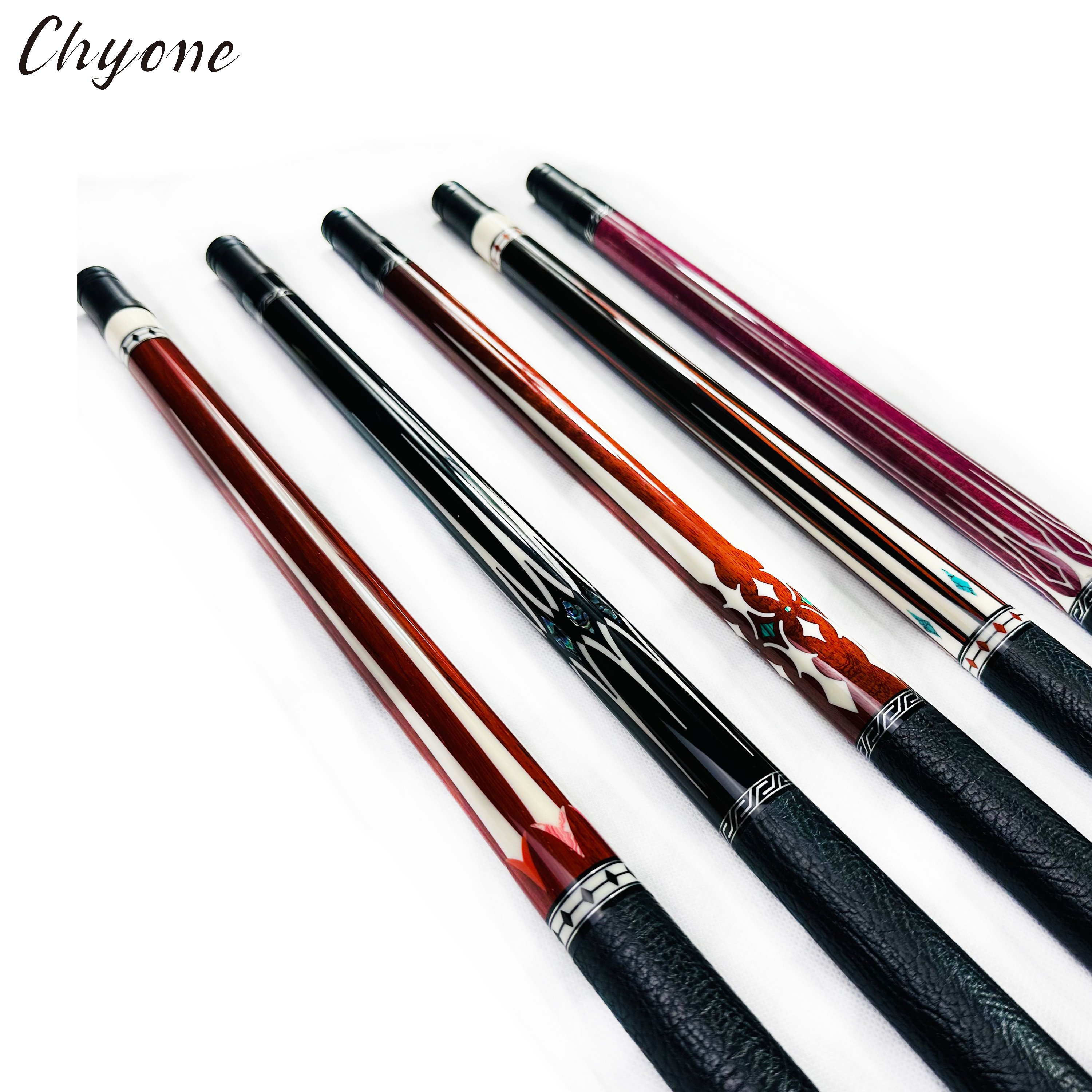 Billiard Cues Chyone Radial Joint Canadian Hard Maple Carbon Core Shafts Straight Handmade Inlay Cues Pool Cues
