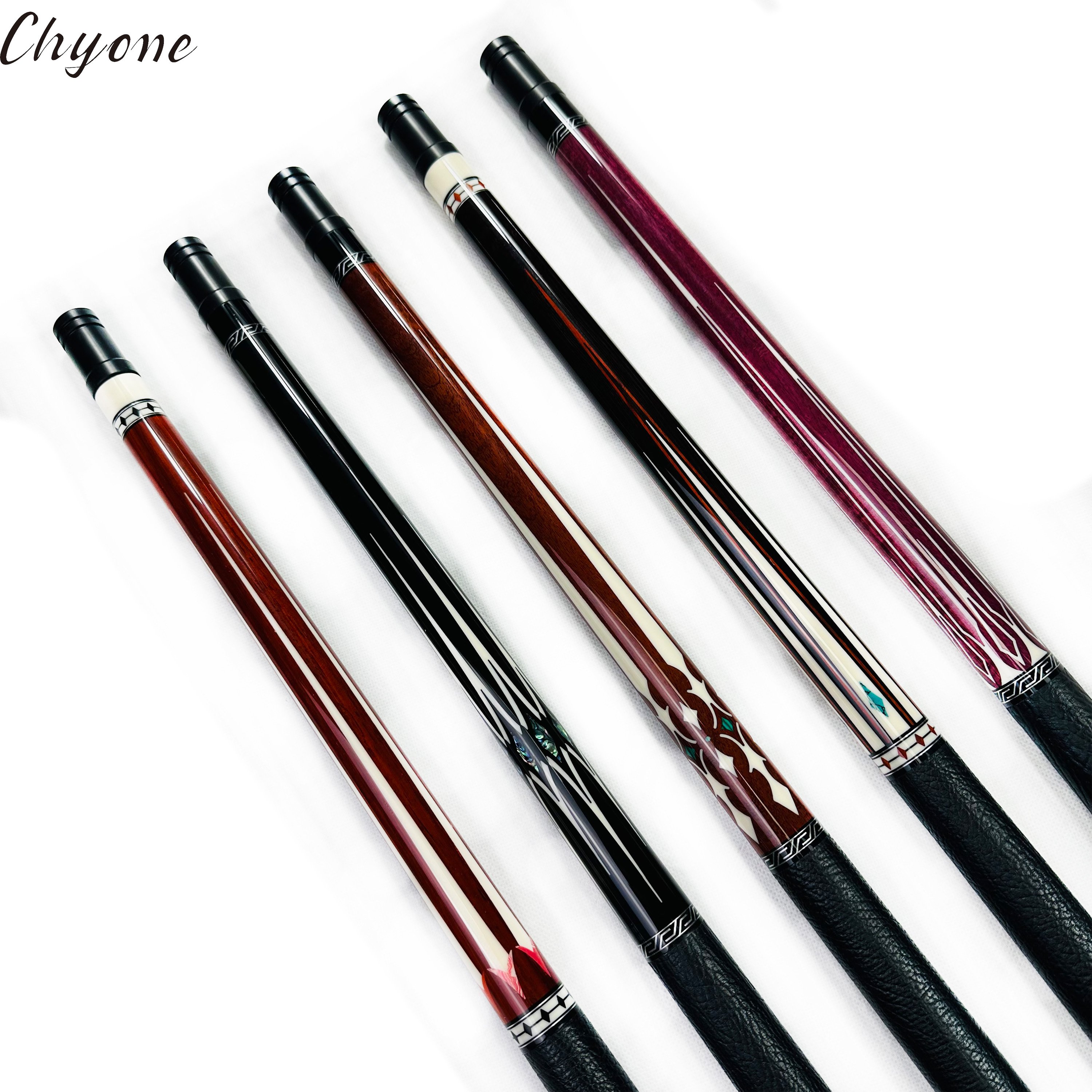 Billiard Cues Chyone Radial Joint Canadian Hard Maple Carbon Core Shafts Straight Handmade Inlay Cues Pool Cues