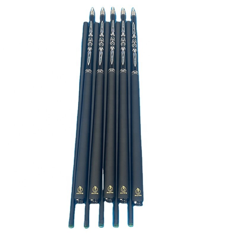 Billiards Manufacturers 57" HCTQ Carom Cue Pool Cue Sticks Decals Stainless Steel Joint Carbon Fiber Pool Cue Stick on Sale