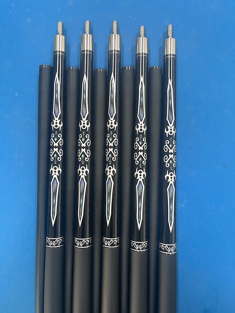 Billiards Manufacturers 57" HCTQ Carom Cue Pool Cue Sticks Decals Stainless Steel Joint Carbon Fiber Pool Cue Stick on Sale