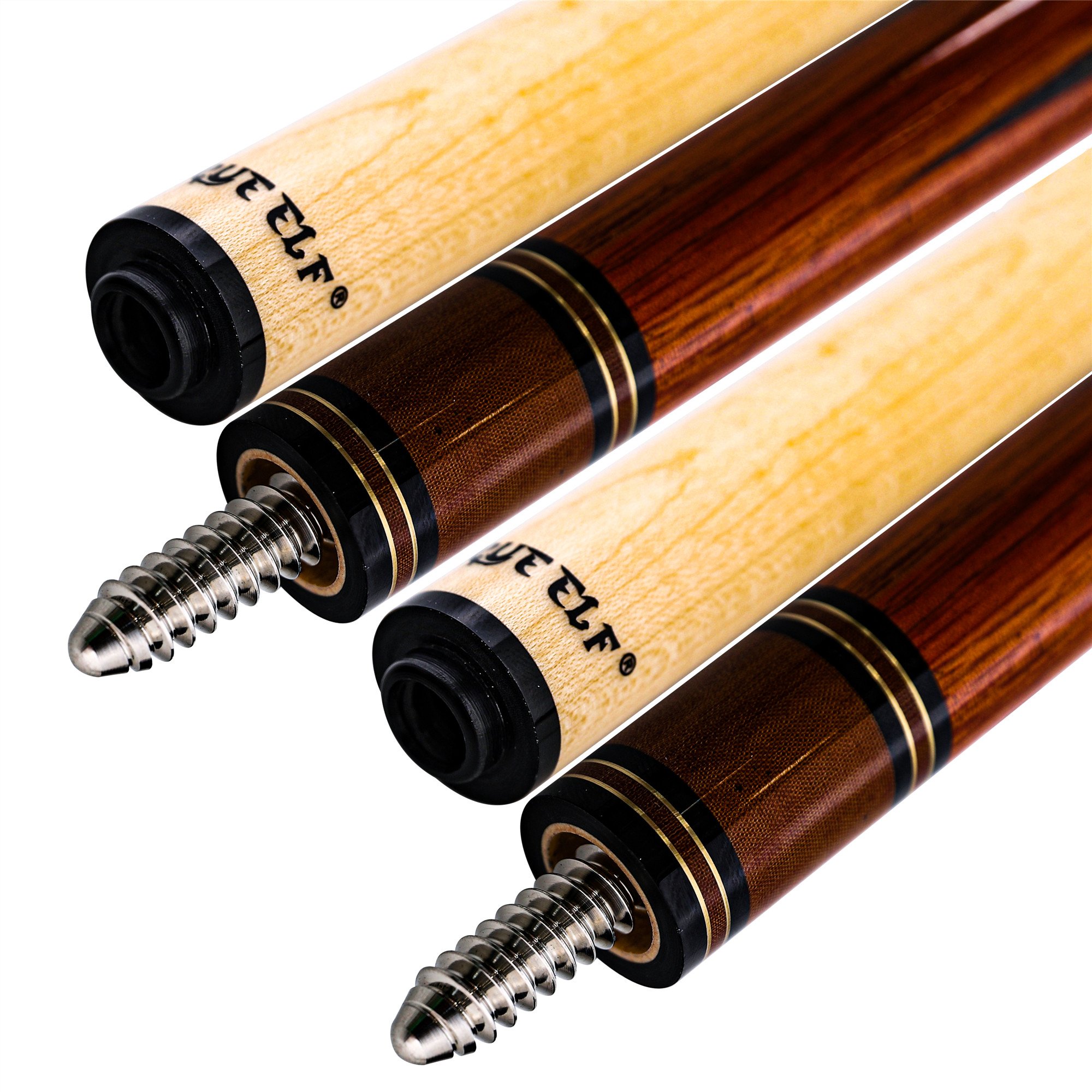 High Quality Low Deflection Carom Sticker Cue Billiard Cue Stick Cocobolo Maple Wood Korea 3 Cushion Billiard Sport Cue Stick