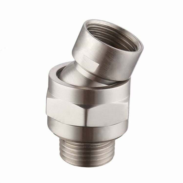 Brass Adjustable Shower Arm Extension Universal Component Brushed Nickel Shower Connector Ball Joint Swivel Ball Adapter