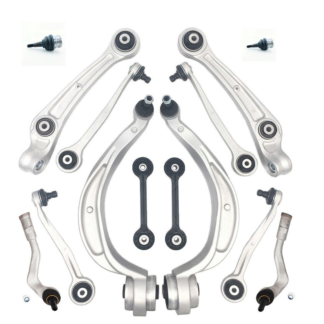 Suspension Control Arms Wishbone Set audi A4 B8 A5 8TA 8T3 Q5 8R Front Rear 14pcs With 12mm Ball Joint