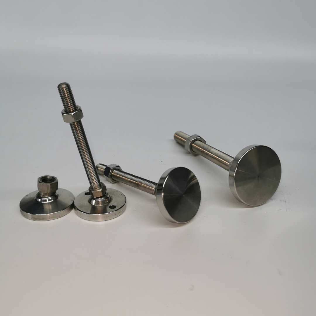 Customized Moving Rotary Adjust Feet Stem Head Swivel 45 Carbon Steel Metal Iron Nickel Plating SS Leveling Mounts