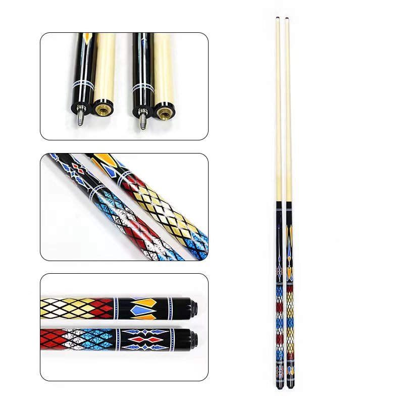 New Arrival 57inches Maple 1/2 Center Jointed Billiard Pool Cue With 13mm Tip Size