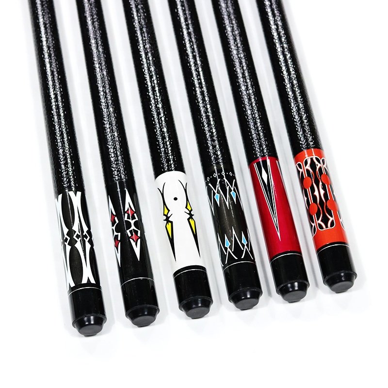 Factory Sell Hot Selling Multi Colors Maple Wood 57" 13mm Tip 1/2 Billiard Pool Cue for Sale