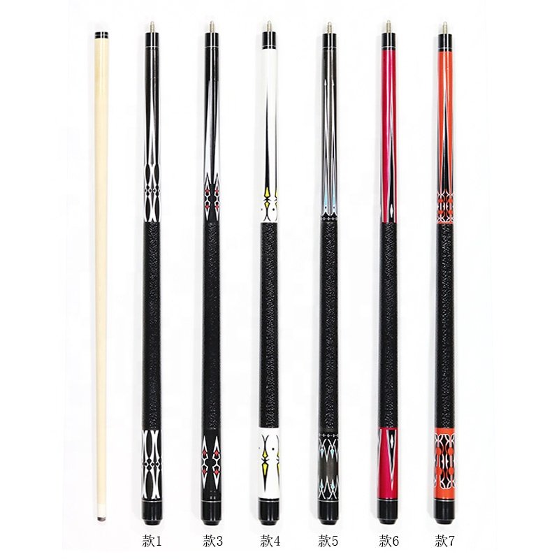 Factory Sell Hot Selling Multi Colors Maple Wood 57" 13mm Tip 1/2 Billiard Pool Cue for Sale