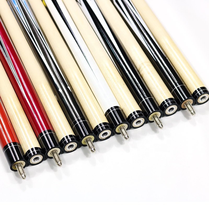 Factory Sell Hot Selling Multi Colors Maple Wood 57" 13mm Tip 1/2 Billiard Pool Cue for Sale