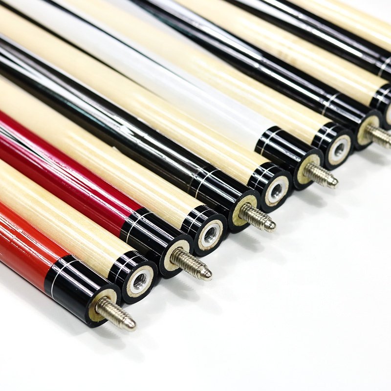 Factory Sell Hot Selling Multi Colors Maple Wood 57" 13mm Tip 1/2 Billiard Pool Cue for Sale