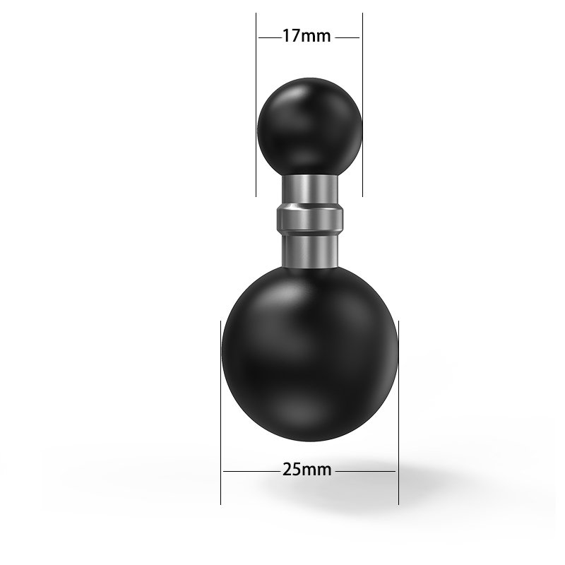 High Quality 1 Inch 17 mm Double Ball Joint Base Arm Aluminum Material for Mobile Phone Installation Motorcycle Accessories