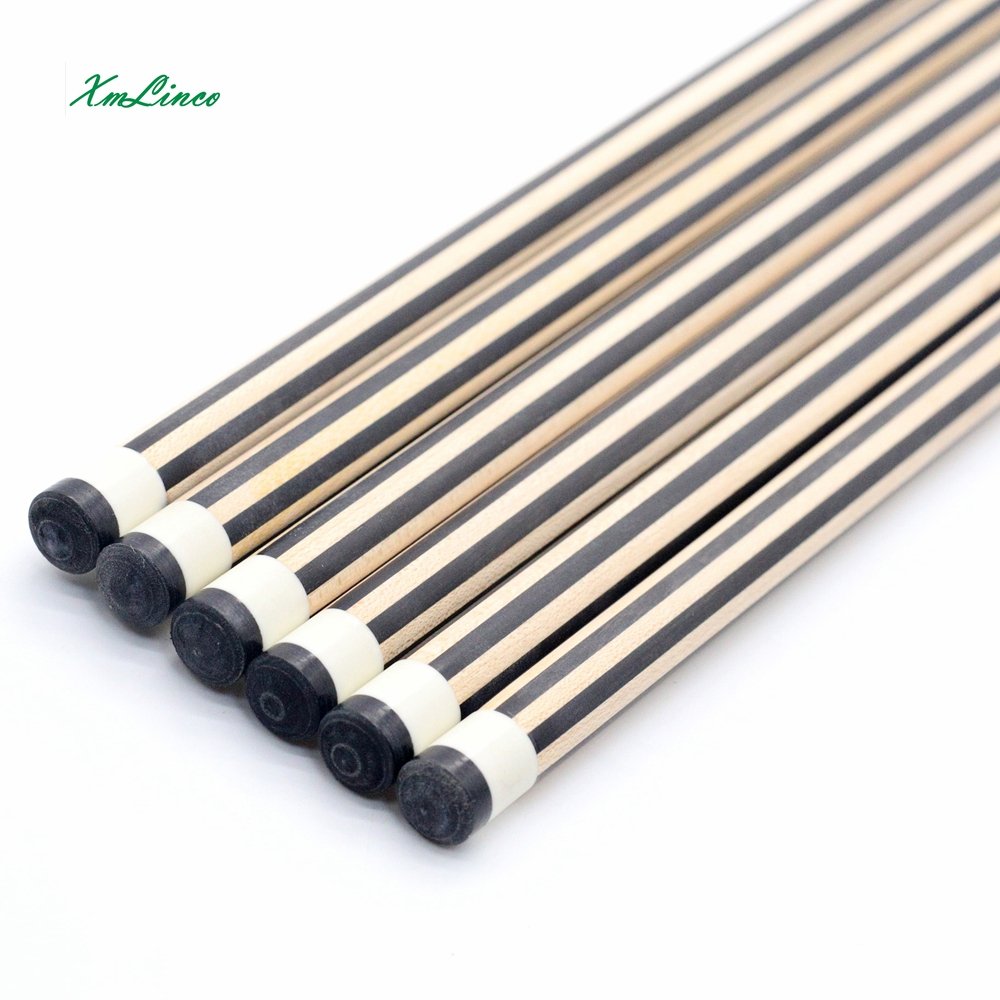 Xmlinco Customized 12pcs Tech Ebony Spliced Shaft 3/8-10 Joint Pins for Inlay Carom Cue 3 Cushion Cue With Carbon Core Inside