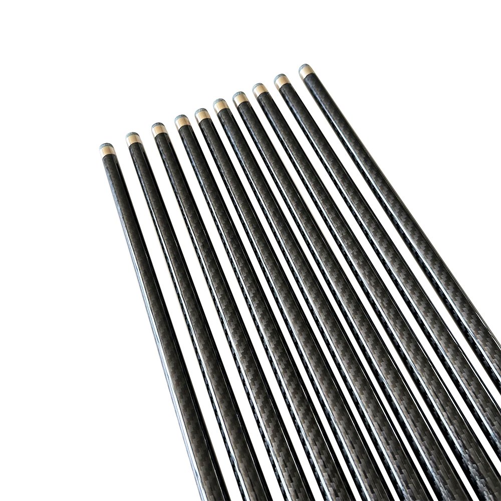 Professional 9 Ball 1 Section Carbon Fiber Pool Cue Billiard Cues Stick With Metal Joint and Premium Tip