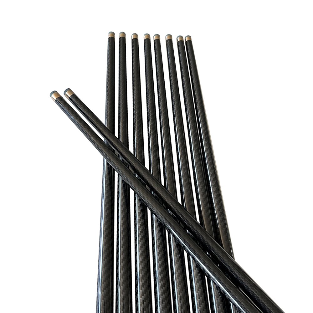 Professional 9 Ball 1 Section Carbon Fiber Pool Cue Billiard Cues Stick With Metal Joint and Premium Tip