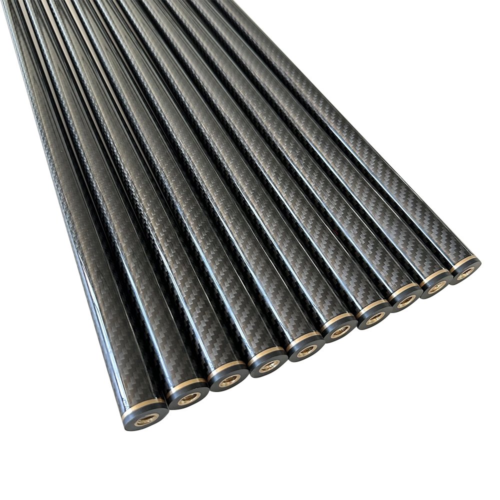 Professional 9 Ball 1 Section Carbon Fiber Pool Cue Billiard Cues Stick With Metal Joint and Premium Tip