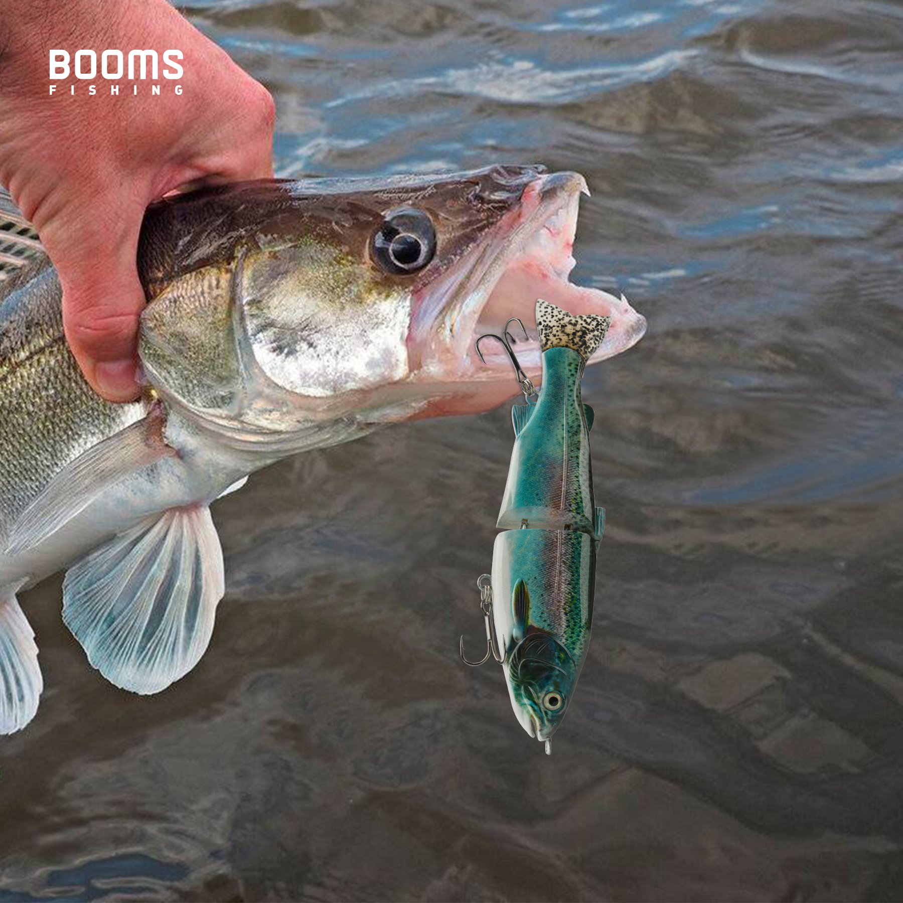 Multi Jointed 3D Fishing Lure Eyes Wholesale 2 Segmented Swimbait for Bass Pike Trout Artificial Bionic Fishing Lure Baits