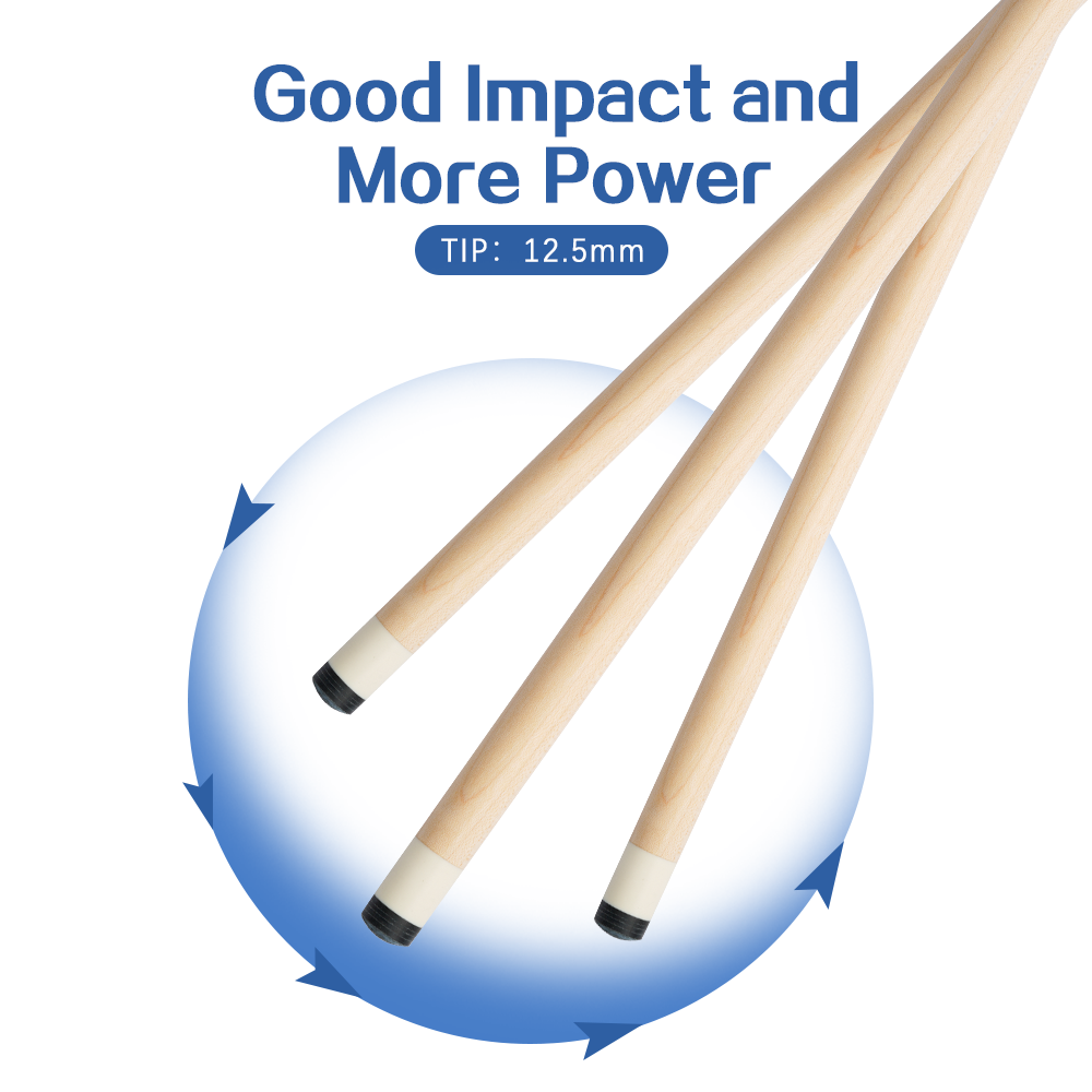 OMIN Billiard Pool Cue Maple Single Technology Shaft 3/8*8 Radial Pin 12.5mm Tip Embedded Carbon Fiber Tube for Black 8