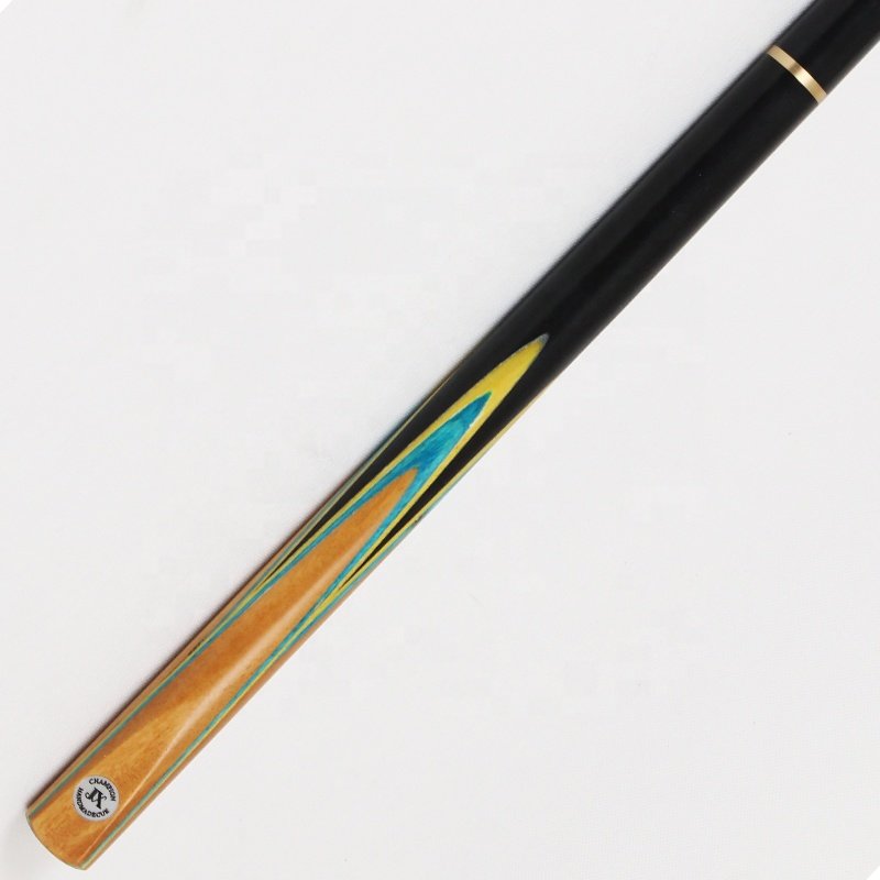 TQG-JX-064 Best-Selling Three-Quarters Snooker Cue Stick 57 Inches 8.5mm White Wax Wood Dyed Ebony Stainless Steel Carbon Maple